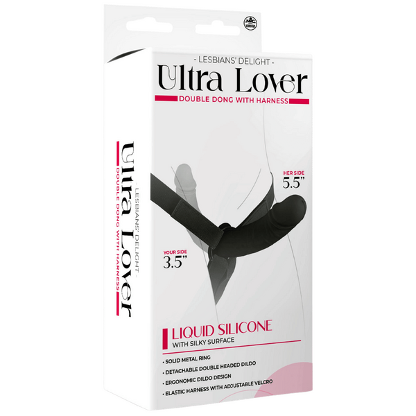 Ultra Lover - Double Dong with Harness