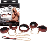 6 Piece Burgundy Bondage Set