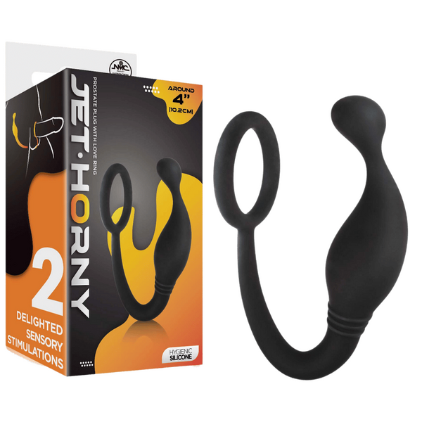 Prostate Plug with Love Ring - 4"