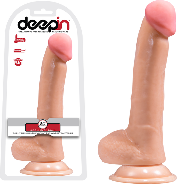 8" Realistic Dong With Balls