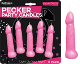 Bachelorette Pecker Party Pink Candles 5pk